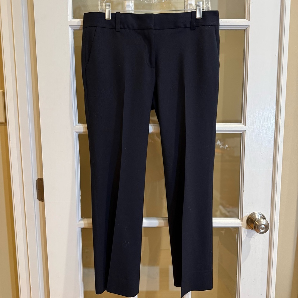 J Crew Italian LESSONA Wool Straight Leg Pant Little Stretch Women Size 8